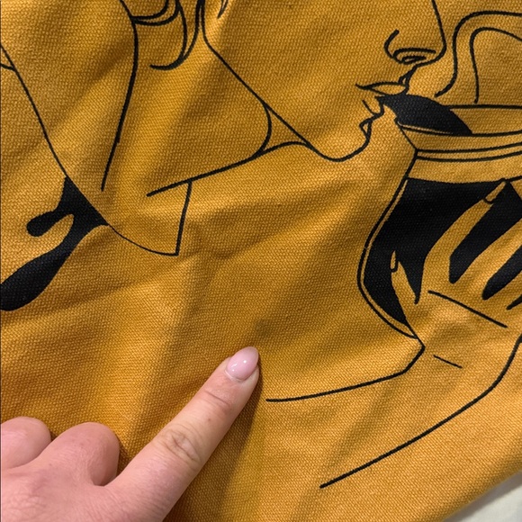 Forever Awake Mustard Graphic Tote Bag - Picture 2 of 7